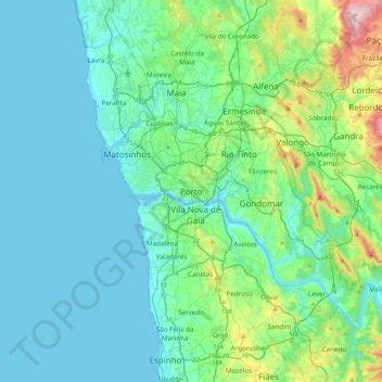 Mapa topográfico gratuito, altitude, relevo.